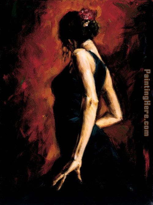 Flamenco painting - Fabian Perez Flamenco art painting